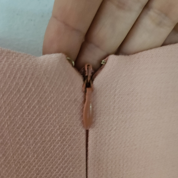 MARNI Wool Crepe Mini Dress 6 Peach Pink Long Sleeve Ruffle Italy - Picture 12 of 15